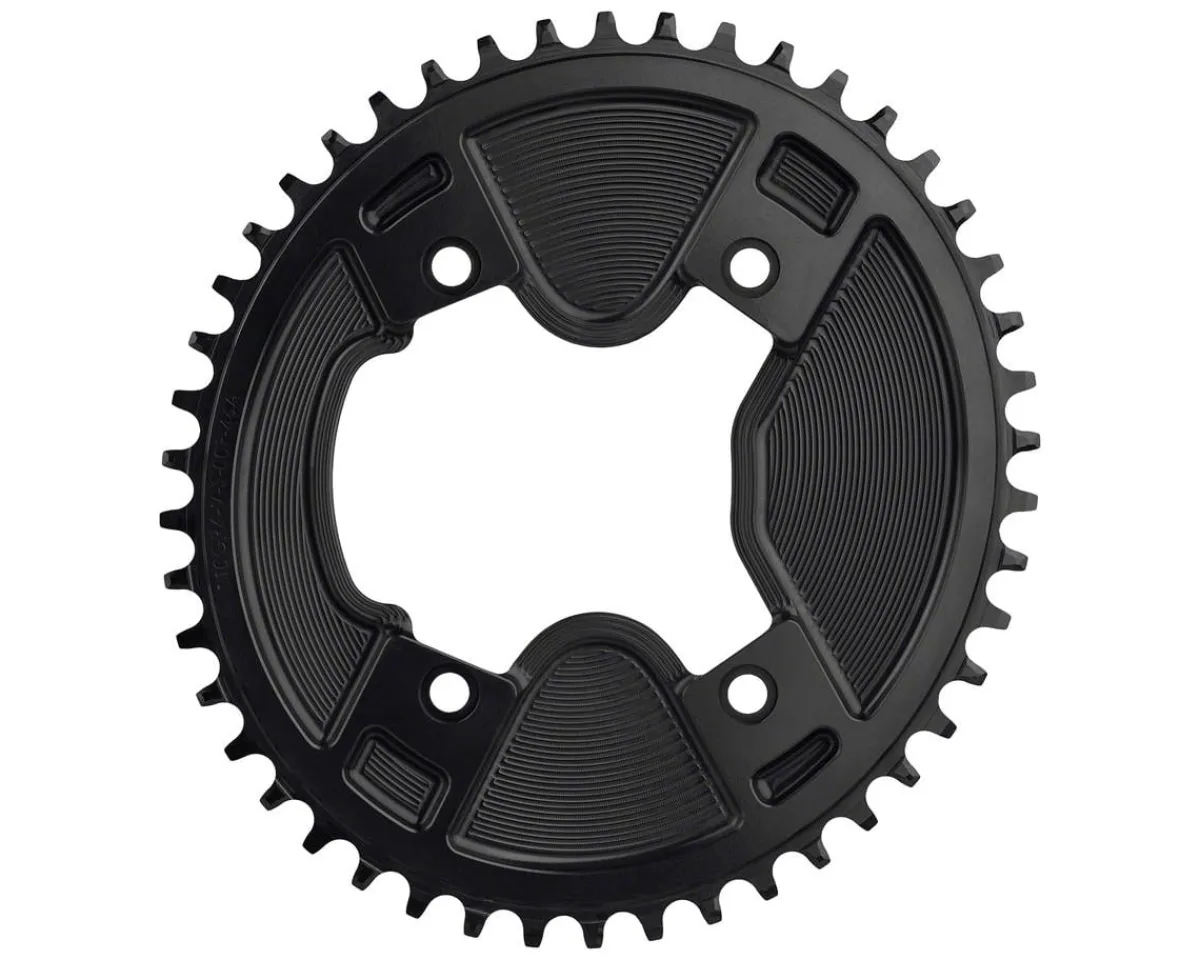 Wolf Tooth Components Chainrings & Accessories|Replacement Parts|Elliptical Aero Chainring (Black) (GRX 800 Series) (Drop-Stop ST) (Single) (46T) (110mm Shimano Asym. BCD)