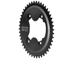 Wolf Tooth Components Chainrings & Accessories|Replacement Parts|Elliptical Aero Chainring (Black) (GRX 800 Series) (Drop-Stop ST) (Single) (46T) (110mm Shimano Asym. BCD)