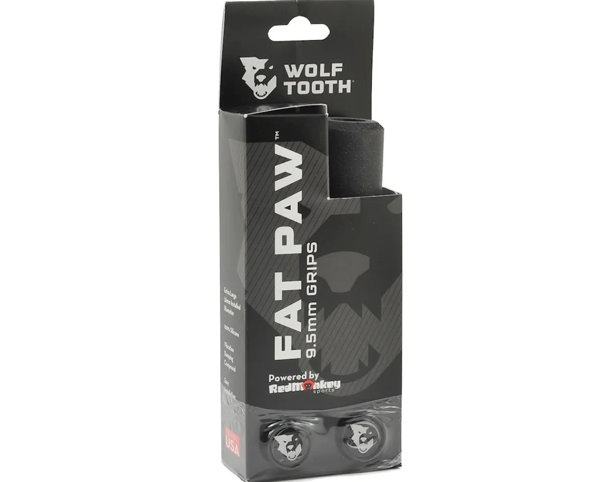 Wolf Tooth Components Grips & Handlebar Tape|Fat Paw Slip-On Grips (Black)