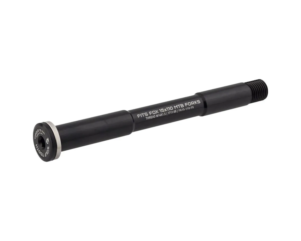 Wolf Tooth Components Wheels & Parts|Suspension|Front Thru Axle (Black) (For FOX Suspension Forks) (155mm) (15 x 110mm) (1.5mm)