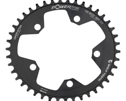 Wolf Tooth Components Chainrings & Accessories|Gravel/CX/Road Elliptical Chainring (Black) (110mm BCD) (Drop-Stop B) (Single) (38T)