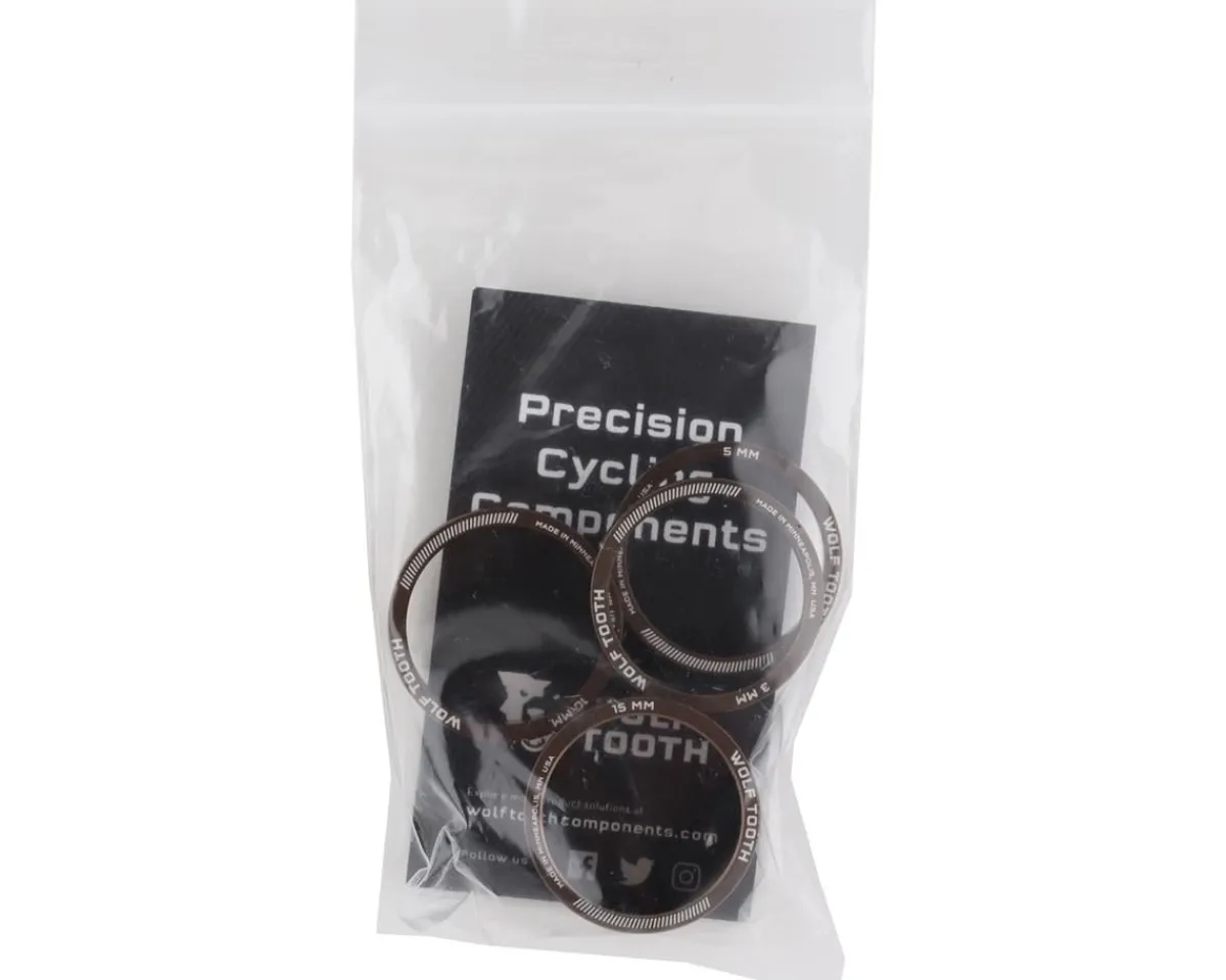 Wolf Tooth Components Headsets & Spacers|1-1/8" Headset Spacer Kit (Espresso) (3, 5, 10, 15mm)