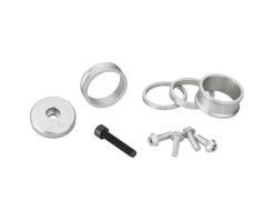 Wolf Tooth Components Headsets & Spacers|Headset Spacer BlingKit (Raw Silver) (3, 5,10, 15mm) (w/ Bottle Cage Bolts)