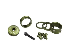 Wolf Tooth Components Headsets & Spacers|Headset Spacer BlingKit (Olive) (3, 5, 10, 15mm) (w/ Bottle Cage Bolts)