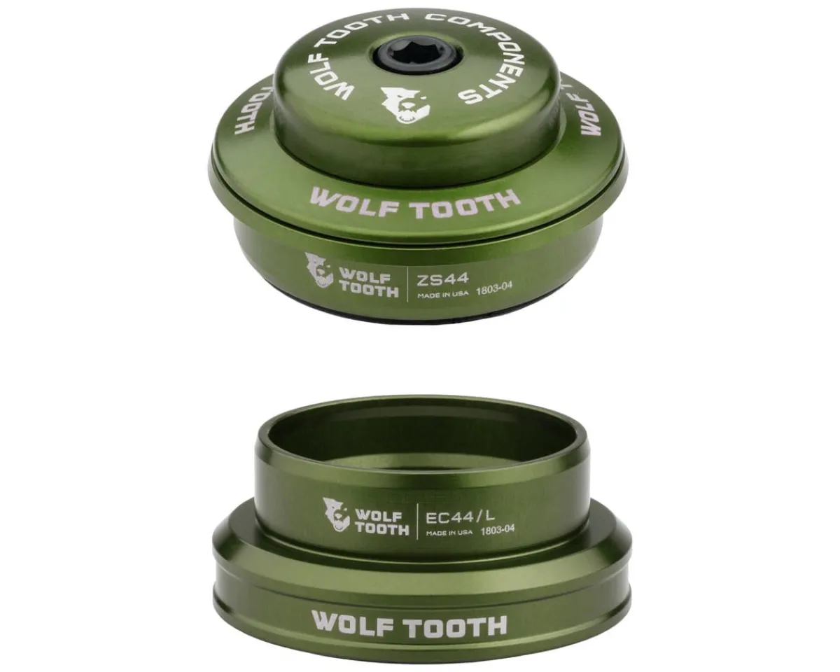 Wolf Tooth Components Headsets & Spacers|Premium Headset (Olive) (1 1/8" to 1 1/2") (ZS44/28.6) (EC44/40)