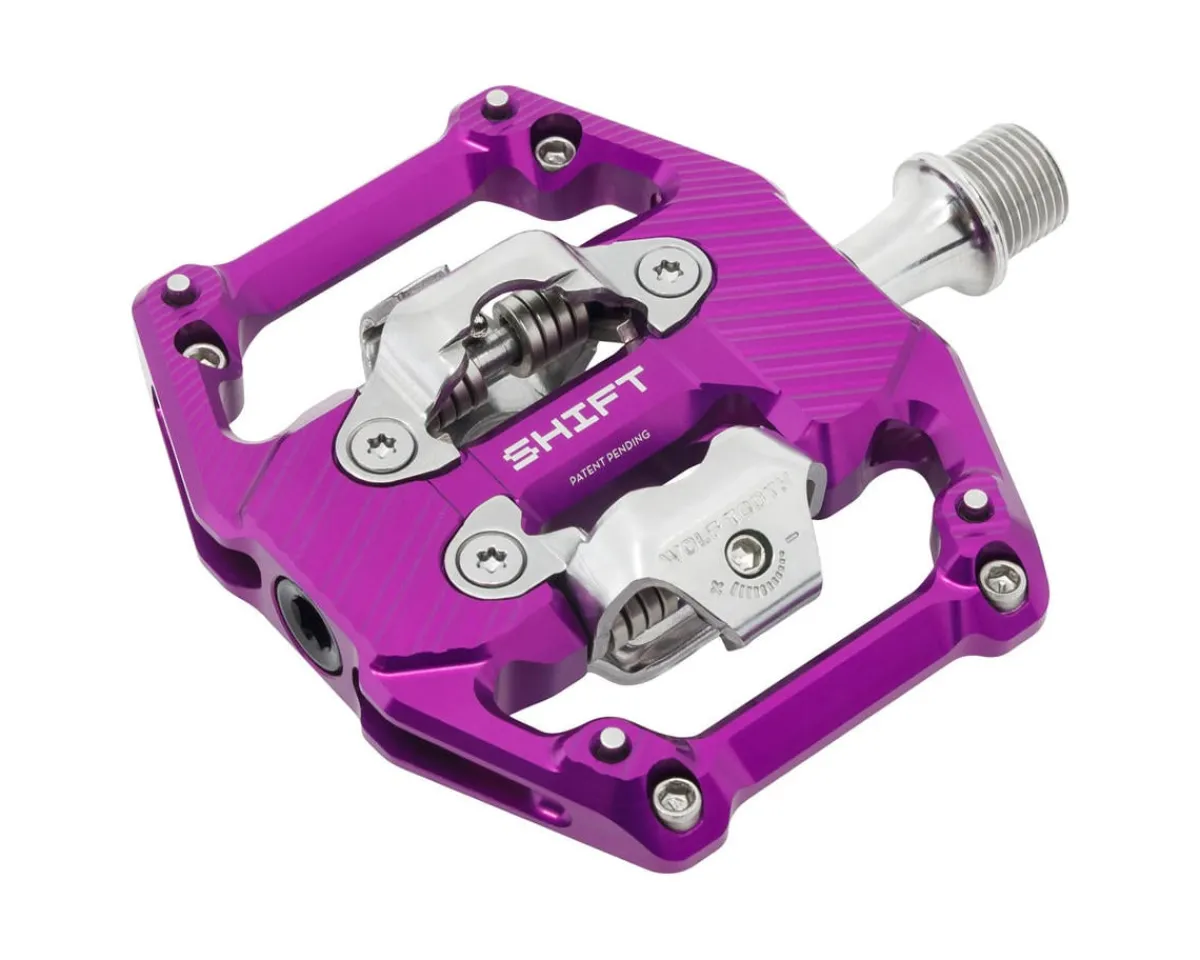 Wolf Tooth Components Pedals & Cleats|SHIFT Downhill Clipless Pedal (Ultraviolet Purple)