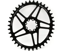 Wolf Tooth Components Chainrings & Accessories|SRAM 8-Bolt Direct Mount Elliptical Chainring (Black) (Drop-Stop B) (Single) (6mm Offset) (38T)