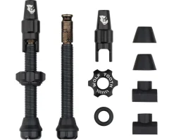 Wolf Tooth Components Tubeless Tire Tools|Tubeless Accessories|Tubeless Valve Stem Kit For Clik Valve (Black) (44mm)