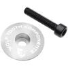 Wolf Tooth Components Headsets & Spacers|Ultralight Stem Cap & Bolt (Raw Silver)