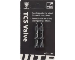 WTB Tubeless Tire Tools|Tubeless Accessories|Aluminum TCS Tubeless Valves (Black) (Pair) (34mm)