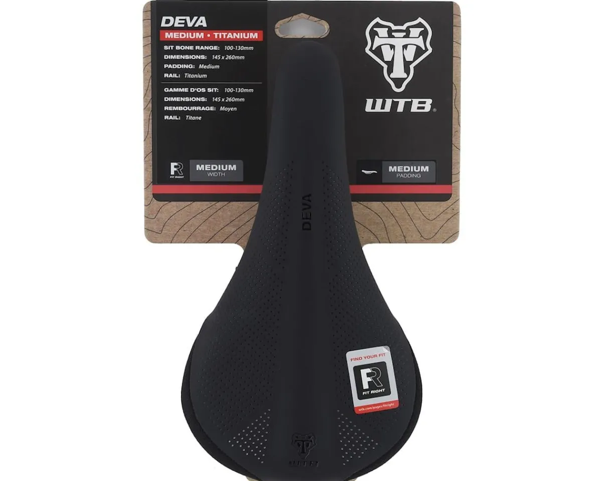 WTB Saddles & Seats|Deva Saddle (Black) (Titanium Rails) (Medium) (145mm)