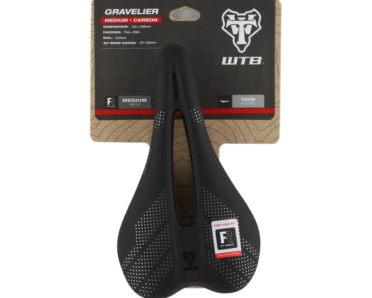 WTB Saddles & Seats|Gravelier Saddle (Black) (Carbon Rails) (140mm)