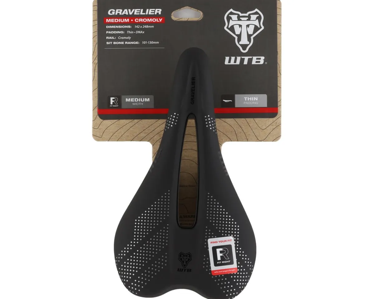 WTB Saddles & Seats|Gravelier Saddle (Black) (Chromoly Rails) (140mm)