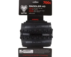 WTB Tires|Raddler Dual DNA TCS Tubeless Gravel Tire (Black) (700c) (40mm) (Light/Fast Rolling)