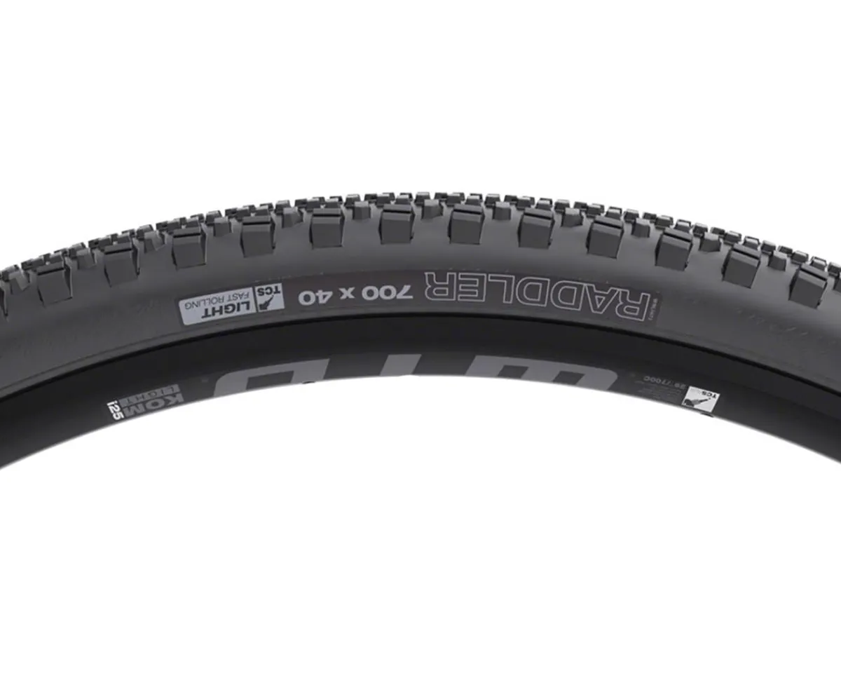 WTB Tires|Raddler Dual DNA TCS Tubeless Gravel Tire (Black) (700c) (40mm) (Light/Fast Rolling)