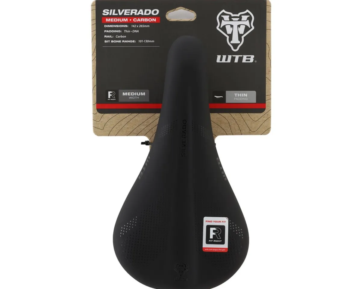 WTB Saddles & Seats|Silverado 265 Fusion Form Saddle (Black) (Carbon Rails) (Medium) (142mm)