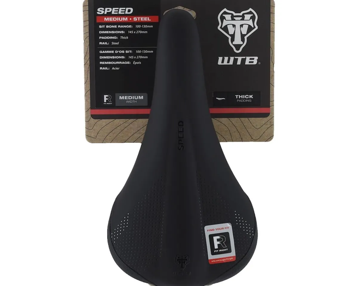 WTB Saddles & Seats|Speed Saddle (Black) (Steel Rails) (Medium) (145mm)