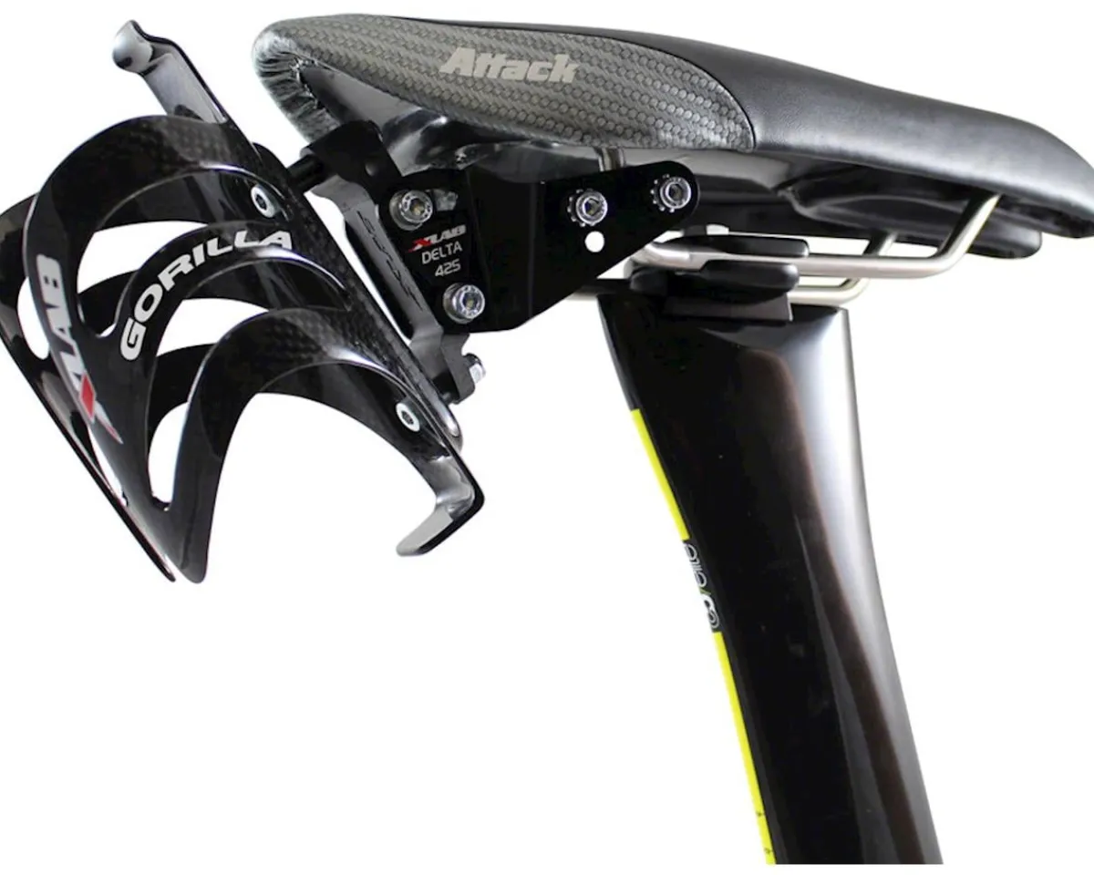 XLAB Bottle Cages & Mounts|Delta 425 Saddle Mount Cage (Black)