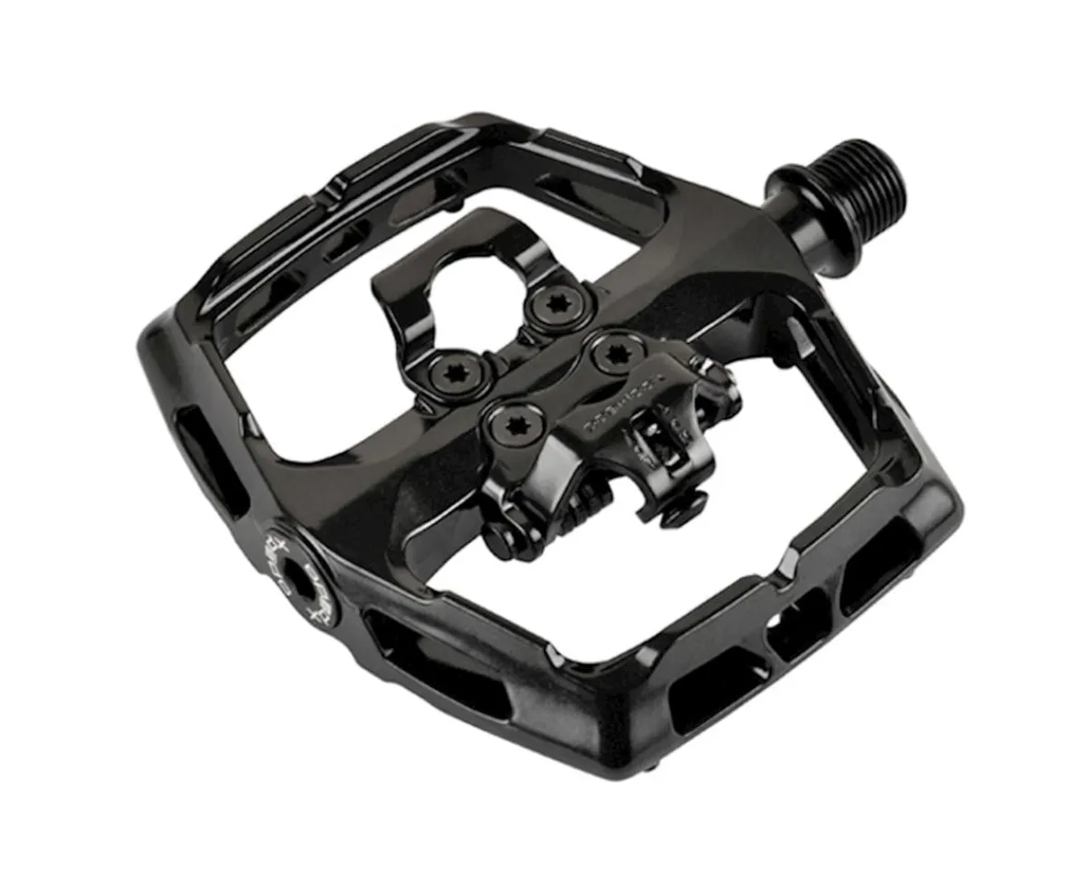 Xpedo Pedals & Cleats|Ambix Platform + Clipless Pedals (Black) (9/16")