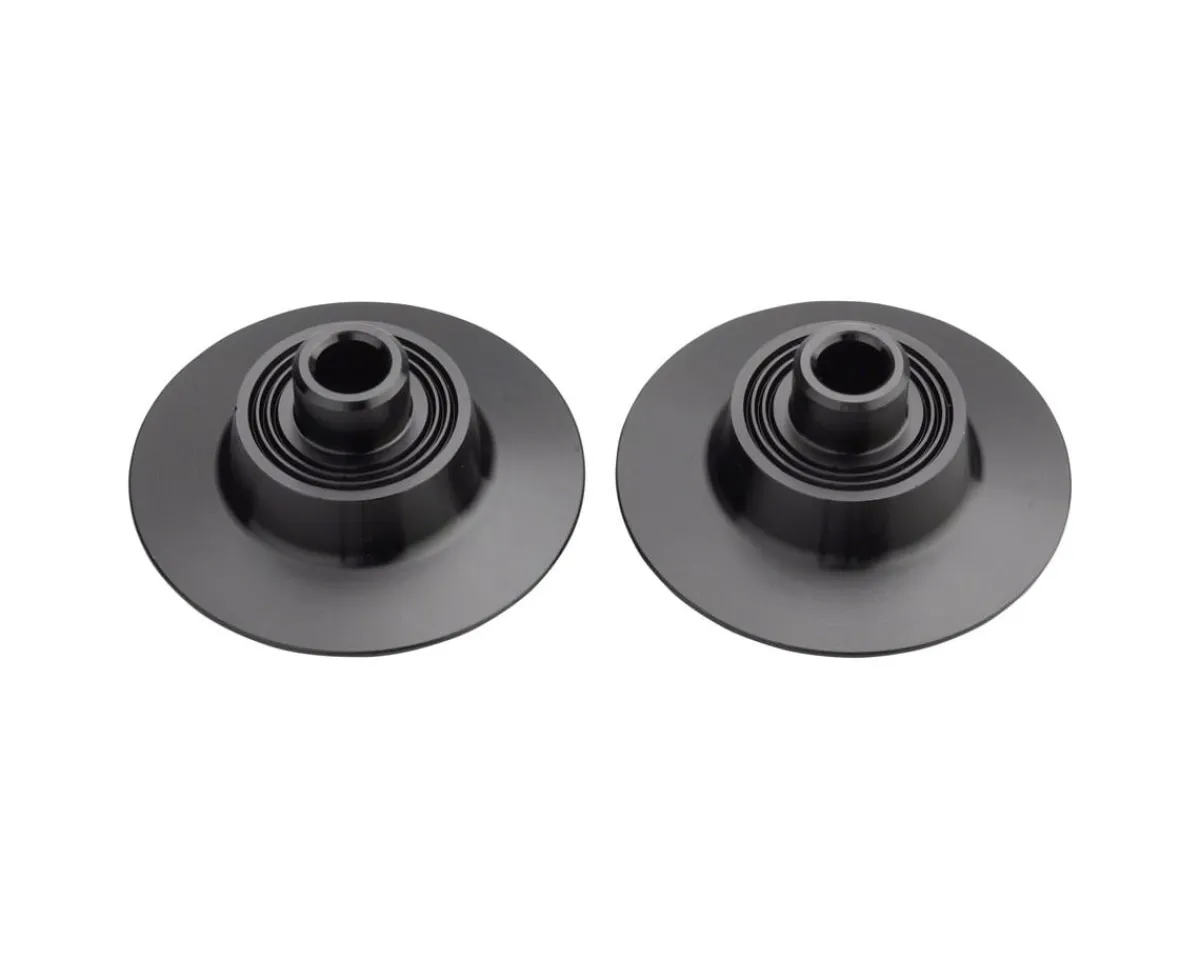Zipp Wheels & Parts|76/77 Front Hub Endcaps (Black) (QR x 100mm Axle)