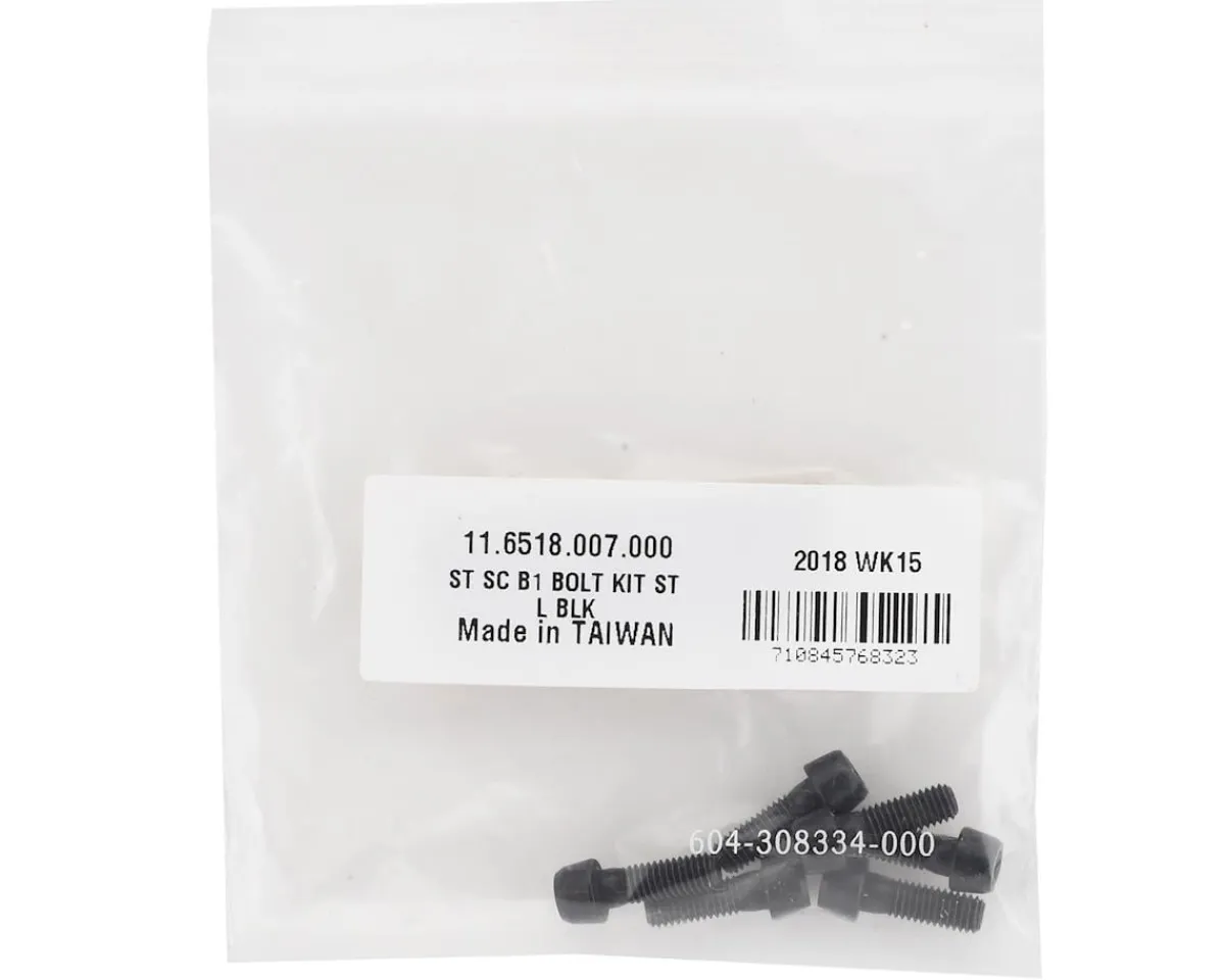 Zipp Stems & Parts|Stem Service Course Steel Bolt Kit (Black) (B1)