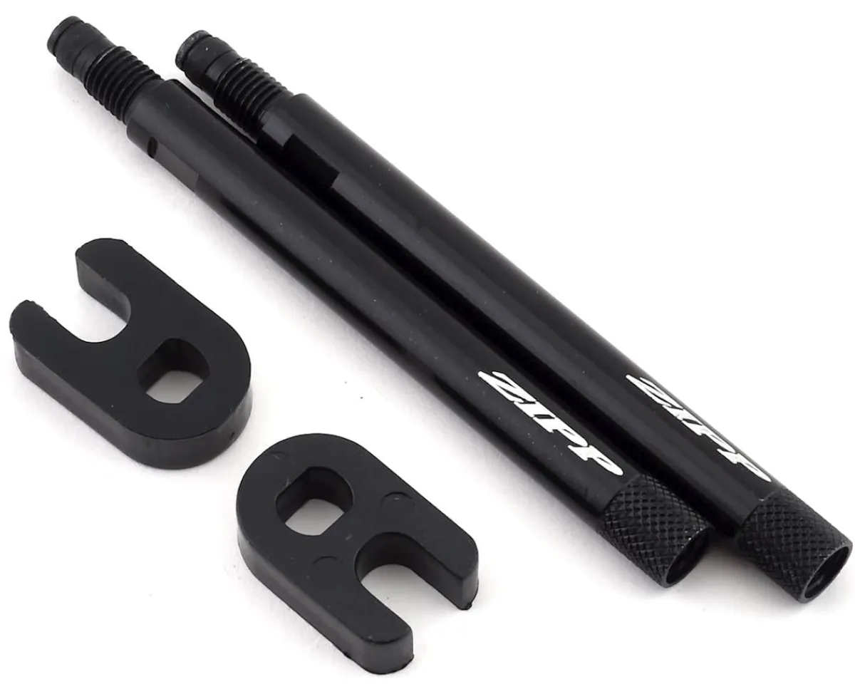 Zipp Tire & Tube Accessories|Tangente Aluminum Knurled Valve Extender Kit (Black) (Pair) (65mm)