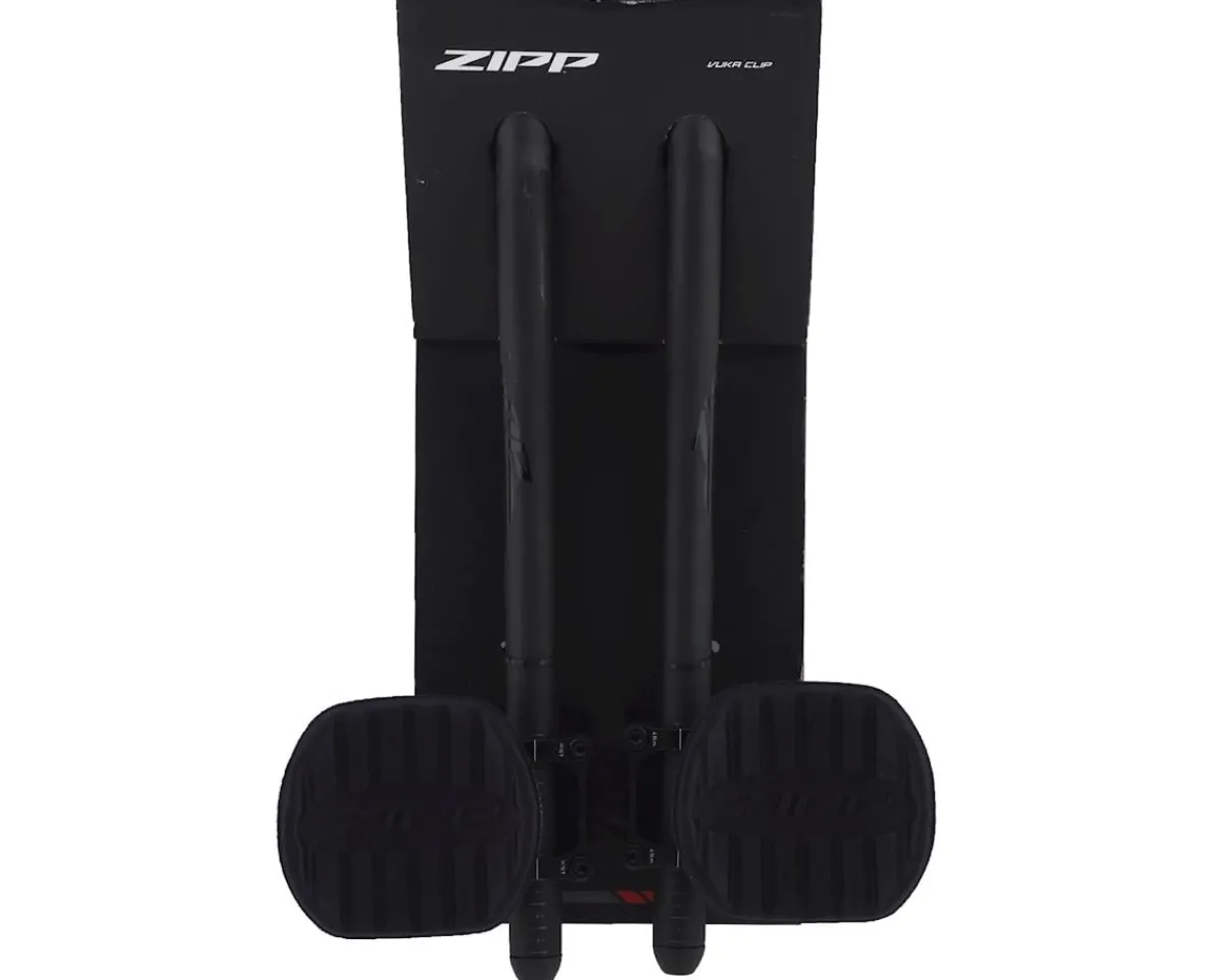 Zipp Handlebars|Vuka Clip Aerobars w/ Alumina Race Extensions (Black) (31.8mm) (Above Bar Mount)