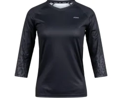 ZOIC Clothing Sale|Women'S|Women's Harper 3/4 Sleeve Jersey (Black Cheetah) (S)